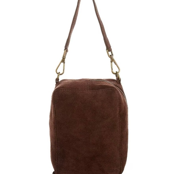 Free People Handbags - Free People Brown Crossbody Bag with Adjustable Strap and Minimalist Design